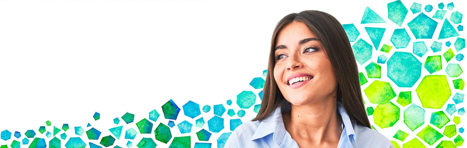 woman smiling