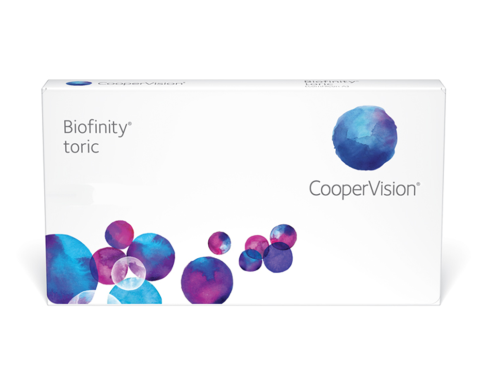CooperVision Biofinity toric contact lenses packshot CooperVision Biofinity toric contact lenses packshot